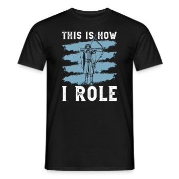 Rpg-rollenspiele Und Larping - Men's T-Shirt - black - Front - AI Model Male 178 light (178cm)