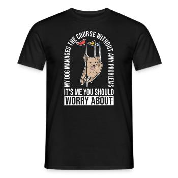 Dog Agilty Trainer Design Für - Männer T-Shirt - Schwarz - Vorne - AI Model Male 178 light (178cm)