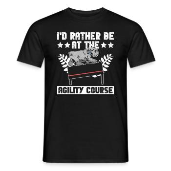 Hunde-agility-kursdesign Für - Männer T-Shirt - Schwarz - Vorne - AI Model Male 178 light (178cm)