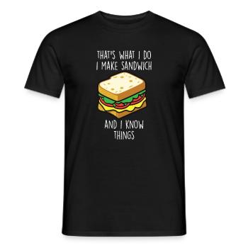 Lustiges Sandwich-Zitat Food-Liebhaber-Käse-Sandwiches - Männer T-Shirt - Schwarz - Vorne - AI Model Male 178 light (178cm)