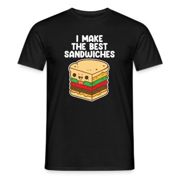 Lustige Sandwich-Liebhaber Essen Sandwiches - Männer T-Shirt - Schwarz - Vorne - AI Model Male 178 light (178cm)
