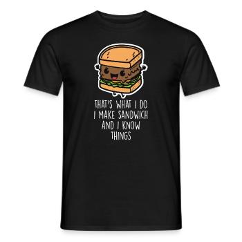 Lustige Sandwich-Liebhaber-Food-Sandwiches - Männer T-Shirt - Schwarz - Vorne - AI Model Male 178 light (178cm)