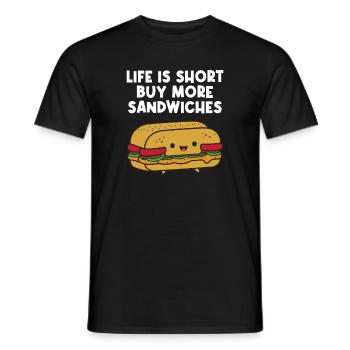 Lustige Sandwich-Liebhaber Essen Sandwiches - Männer T-Shirt - Schwarz - Vorne - AI Model Male 178 light (178cm)