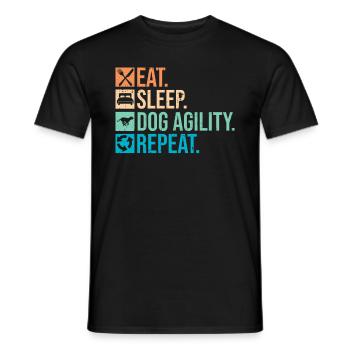 Hund Agility Design Für Hundebesitzer Trainer - Männer T-Shirt - Schwarz - Vorne - AI Model Male 178 light (178cm)
