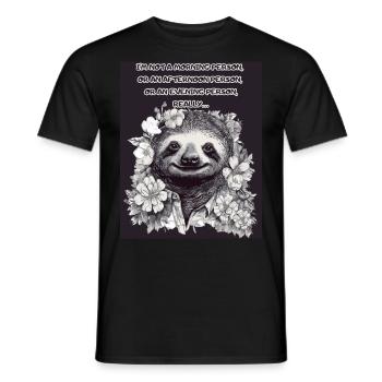I'M NOT A MORNING PERSON, .... - Men's T-Shirt - black - Front - AI Model Male 178 light (178cm)