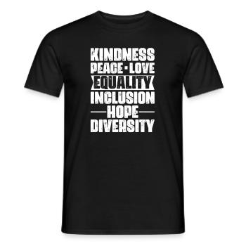 LGBT LGBTQ Lesbian Gay Rainbow Flag Pride - Men's T-Shirt - black - Front - AI Model Male 178 light (178cm)