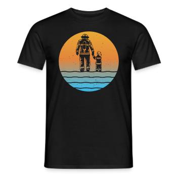 Sunset Firefighter Père et fils - T-shirt homme - noir - Devant - AI Model Male 178 light (178cm)
