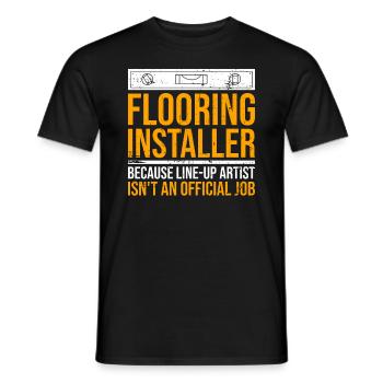 Bodenbelagsverleger Design Für Fliesenverleger - Männer T-Shirt - Schwarz - Vorne - AI Model Male 178 light (178cm)
