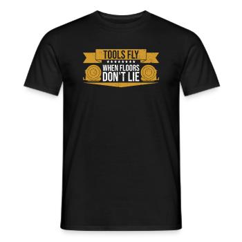 Bodenbelags-installationsdesign Für Bodenleger - Men's T-Shirt - black - Front - AI Model Male 178 light (178cm)