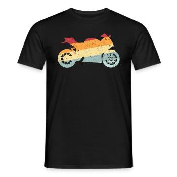 Motorsport Retro Motocycliste - T-shirt homme - noir - Devant - AI Model Male 178 light (178cm)