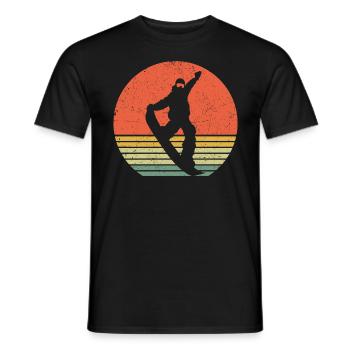 Snowboard rétro snowboard - T-shirt homme - noir - Devant - AI Model Male 178 light (178cm)