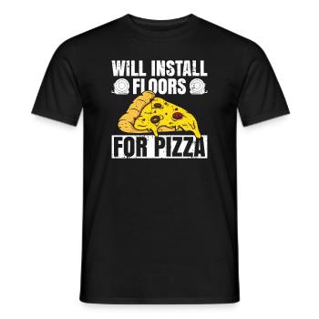 Bauboden-installateur-design Für - Männer T-Shirt - Schwarz - Vorne - AI Model Male 178 light (178cm)