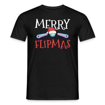 Klassisches Flipper-weihnachtsdesign Für - Men's T-Shirt - black - Front - AI Model Male 178 light (178cm)