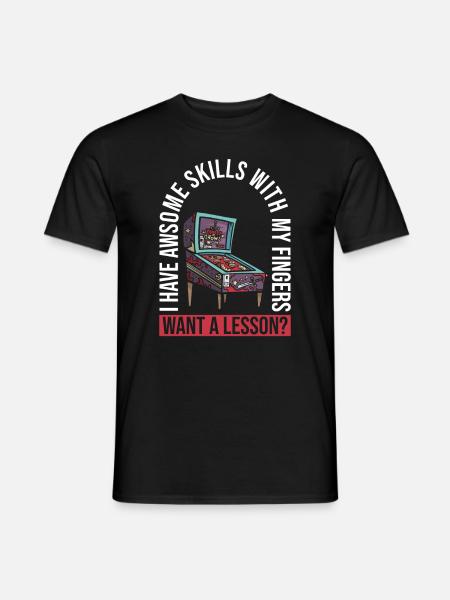 Flipper-arcade-spieldesign Für Flipperspieler - Men's T-Shirt - black