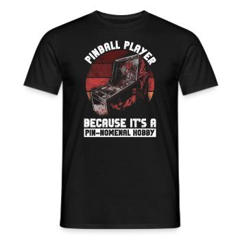 Flipper-design Für Retro-flipper-automaten-spieler - Men's T-Shirt - black - Front - AI Model Male 178 light (178cm)