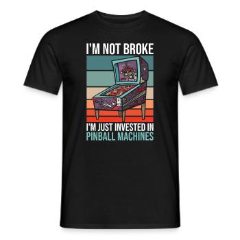 Flipperautomaten-sammler Für Klassischen - Männer T-Shirt - Schwarz - Vorne - AI Model Male 178 light (178cm)