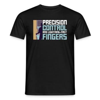 Flipper-design Für Flipper-automaten-spieler - Men's T-Shirt - black - Front - AI Model Male 178 light (178cm)
