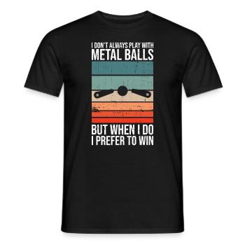 Flipper-spieler-design Für Retro-flipper-spieler - Men's T-Shirt - black - Front - AI Model Male 178 light (178cm)