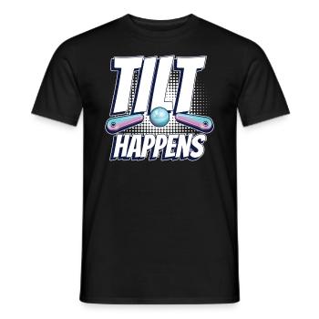 Spiel-flipping-machine-design Für - Men's T-Shirt - black - Front - AI Model Male 178 light (178cm)