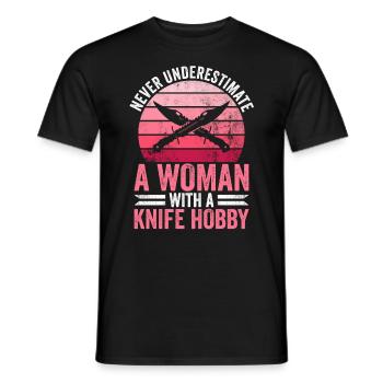 Messer Sammeln Frau Und Messer Sammlung - Männer T-Shirt - Schwarz - Vorne - AI Model Male 178 light (178cm)
