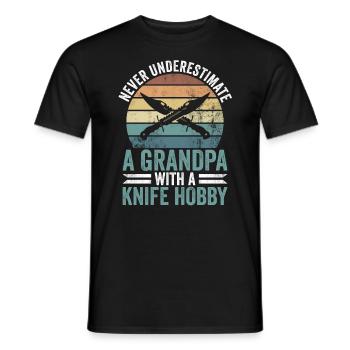 Messersammler-opa Und Messersammler-opa - T-shirt homme - noir - Devant - AI Model Male 178 light (178cm)