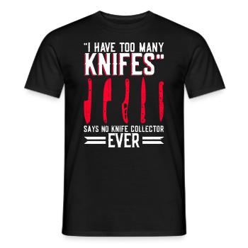 Messersammler Mit Messersammlung - Men's T-Shirt - black - Front - AI Model Male 178 light (178cm)