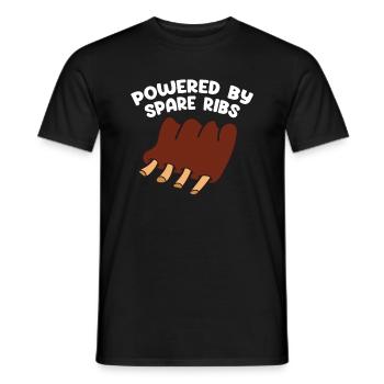 Spare Ribs Lustiges BBQ Grillen Fleisch Barbecue - Männer T-Shirt - Schwarz - Vorne - AI Model Male 178 light (178cm)