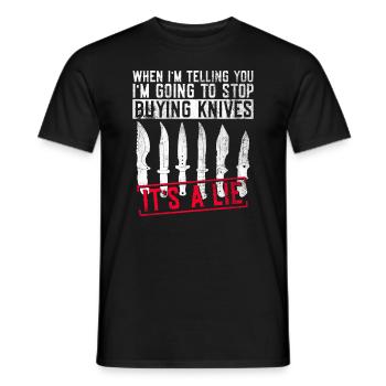 Messersammelmesser Sammlung Messersammler - Men's T-Shirt - black - Front - AI Model Male 178 light (178cm)