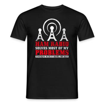 Amateurfunk-design Für Lizenzierte - Männer T-Shirt - Schwarz - Vorne - AI Model Male 178 light (178cm)