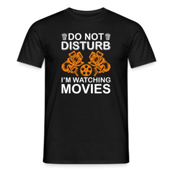 Soirée cinéma pop-corn film film amoureux films - T-shirt homme - noir - Devant - AI Model Male 178 light (178cm)