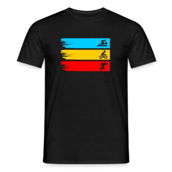 Triathlon Schwimmen Radfahren Laufen Sport Triathlet - Männer T-Shirt - Schwarz - Vorne - AI Model Male 178 light (178cm)