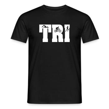 Triathlon Schwimmen Radfahren Laufen Sport Triathlet - Männer T-Shirt - Schwarz - Vorne - AI Model Male 178 light (178cm)