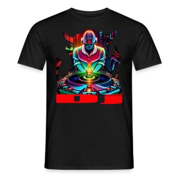 Dj - Männer T-Shirt - Schwarz - Vorne - AI Model Male 178 light (178cm)