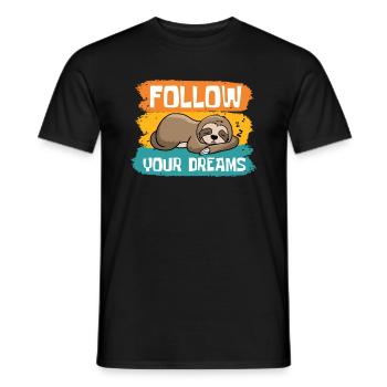 Lustig Schläfrig Faul Chillin Faultier Sagen Tier - Männer T-Shirt - Schwarz - Vorne - AI Model Male 178 light (178cm)