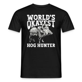 Schweinejagd-design Für Die Wildschweinjagd - Men's T-Shirt - black - Front - AI Model Male 178 light (178cm)