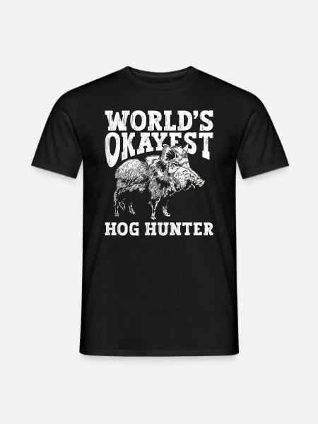 Schweinejagd-design Für Die Wildschweinjagd - Männer T-Shirt - Schwarz