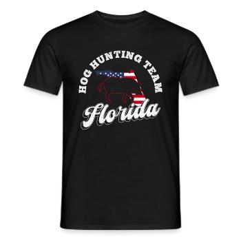 Schweinejagd Florida Design Für Wildschweinjäger - Männer T-Shirt - Schwarz - Vorne - AI Model Male 178 light (178cm)