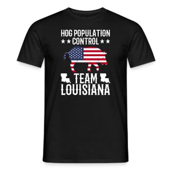 Schweinejagd Louisiana Design Für Die - Men's T-Shirt - black - Front - AI Model Male 178 light (178cm)