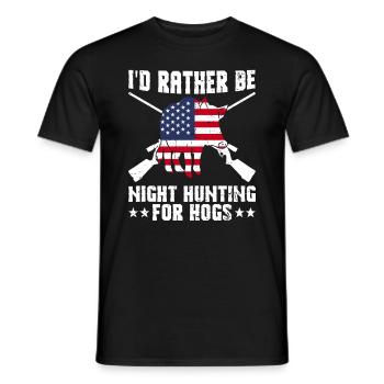 Patriotisches Wildschweinjagd-design Für Die - Men's T-Shirt - black - Front - AI Model Male 178 light (178cm)
