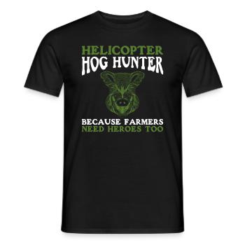 Hubschrauber-schweinejäger-design Für Die - T-shirt homme - noir - Devant - AI Model Male 178 light (178cm)