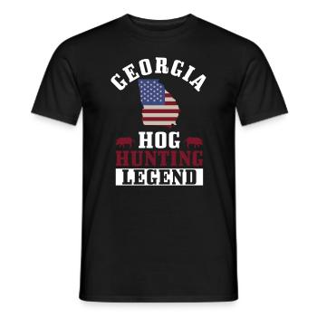 Schweinejagd Georgia Design Für - T-shirt homme - noir - Devant - AI Model Male 178 light (178cm)