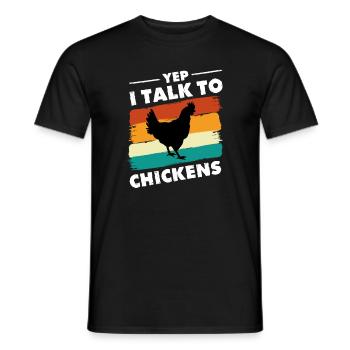 Hühnerbauer Hühnerflüsterer Bauernhoftier - Männer T-Shirt - Schwarz - Vorne - AI Model Male 178 light (178cm)
