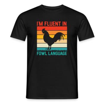 Hühnerbauer Hühnerflüsterer Bauernhoftier - Männer T-Shirt - Schwarz - Vorne - AI Model Male 178 light (178cm)