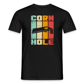Funny Cornhole Game Player Lovers - Men's T-Shirt - black - Front - AI Model Male 178 light (178cm)