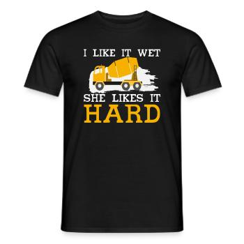 Cement Worker Concrete Mixer Concrete Finisher - Men's T-Shirt - black - Front - AI Model Male 178 light (178cm)
