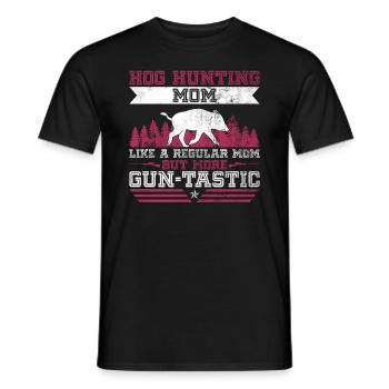 Schweine-gunting-mom-design Für - T-shirt homme - noir - Devant - AI Model Male 178 light (178cm)