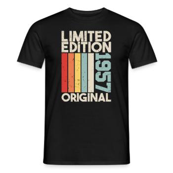 1957 - Limited Edition Birthday Gift 1957 Original - Männer T-Shirt - Schwarz - Vorne - AI Model Male 178 light (178cm)