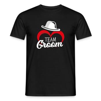 Matching Bride & Groom Wedding Groom - Men's T-Shirt - black - Front - AI Model Male 178 light (178cm)