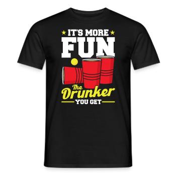 Campeón de Beer Pong Es más divertido emborracharse - Camiseta hombre - negro - delante - AI Model Male 178 light (178cm)