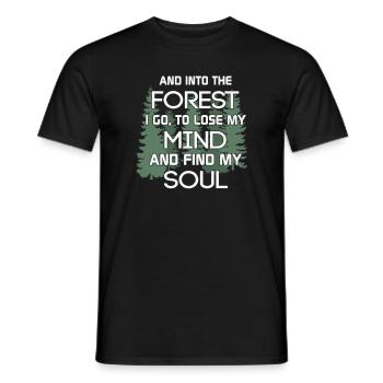 Camping Outdoor Mountain Camper Wandern Camping - Männer T-Shirt - Schwarz - Vorne - AI Model Male 178 light (178cm)